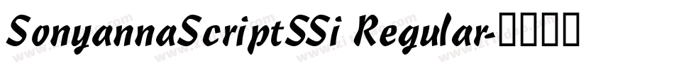 SonyannaScriptSSi Regular字体转换